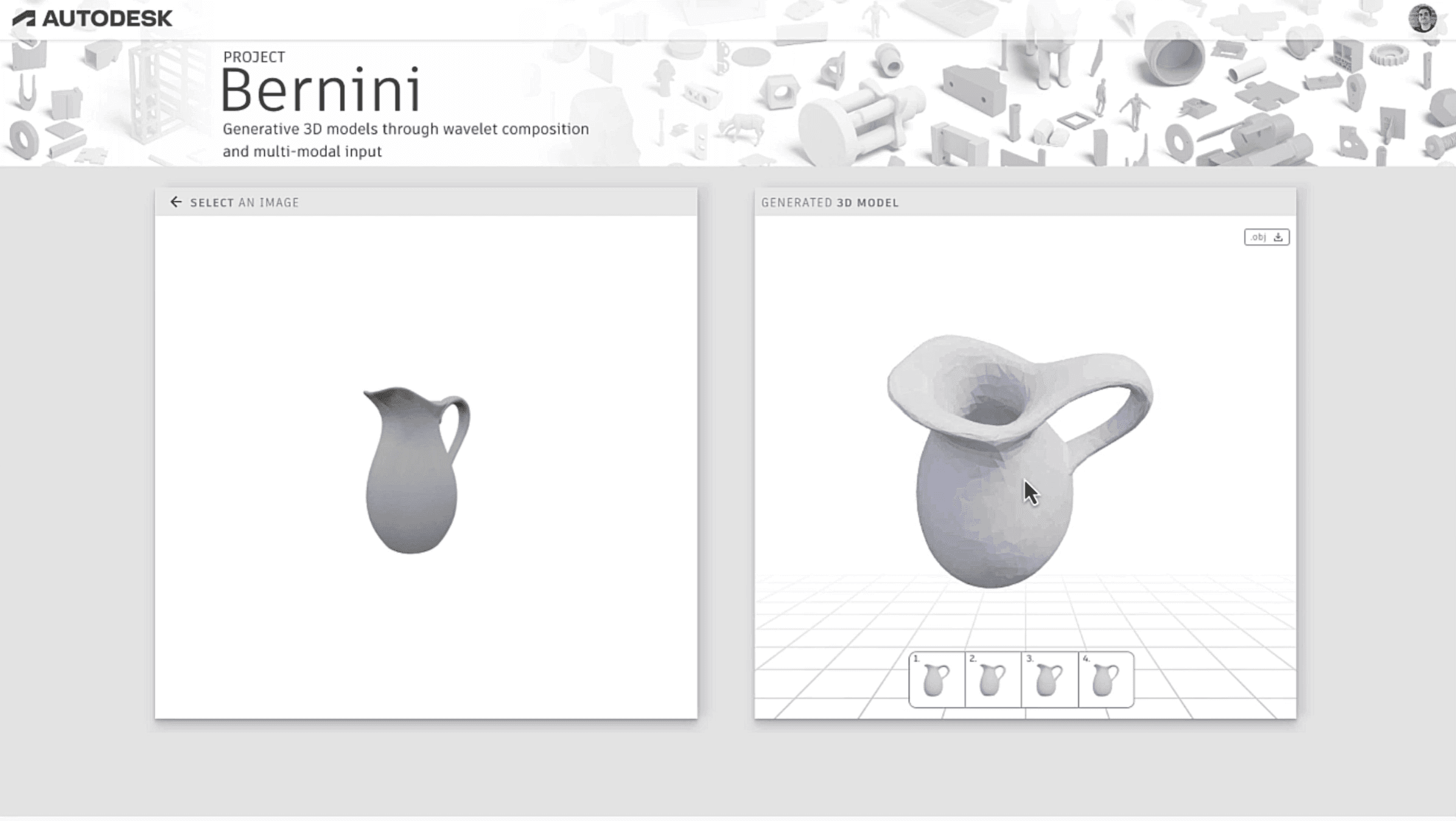 Autodesk unveils Research Project Bernini for generative AI 3D shape creation