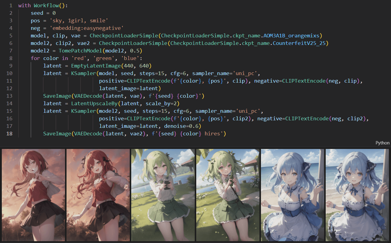 ComfyScript v0.3.0: Using ComfyUI as a function library | Diffusion ...