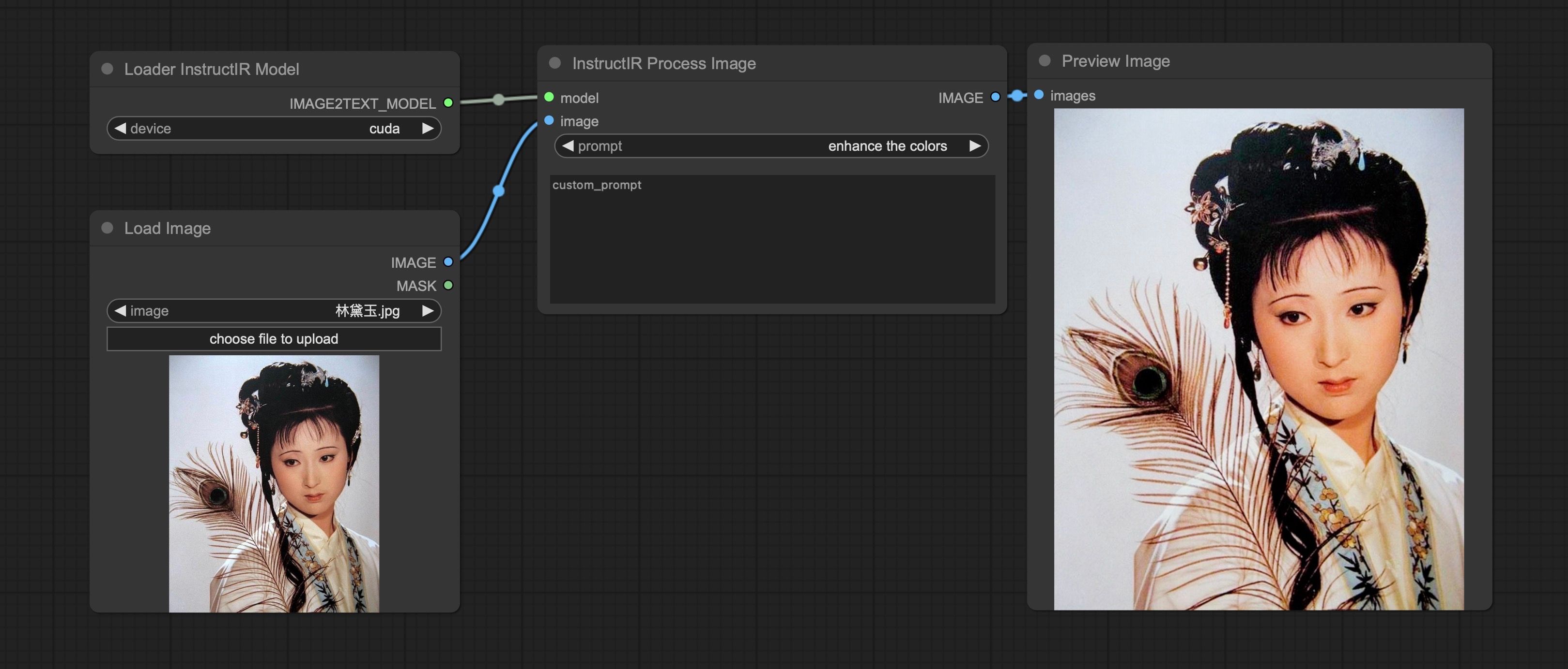 ComfyUI for InstructIR: Enhancing Image Restoration